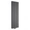 Milano Aruba Flow - Anthracite Vertical Double Panel Middle Connection Designer Radiator 1780mm x 590mm