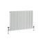 Milano Esme - Horizontal Aluminium Traditional Column Radiator - 600mm Tall - Choice of Finish and Size