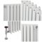 Milano Esme - White Horizontal Aluminium Traditional Double Column Radiator - 600mm x 405mm