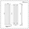 Milano Skye - Aluminium White Vertical Designer Radiator 1800mm x 470mm