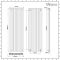 Milano Aruba Ayre - Aluminium White Vertical Designer Radiator - 1800mm x 590mm (Double Panel)