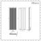 Milano Lex - Anthracite Vertical Aluminium Designer Radiator 1800mm x 565mm (Double Panel)