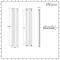 Milano Aruba Ayre - Aluminium White Vertical Designer Radiator 1800mm x 350mm (Double Panel)