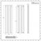 Milano Aruba Ayre - Aluminium White Vertical Designer Radiator 1800mm x 470mm (Double Panel)
