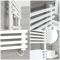 Milano Arno Electric - White Bar on Bar Heated Towel Rail 1190mm x 450mm