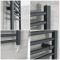 Milano Artle Electric - Straight Anthracite Heated Towel Rail 1200mm x 1000mm