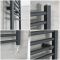 Milano Artle Electric - Straight Anthracite Heated Towel Rail 1000mm x 600mm