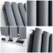 Milano Aruba Flow - Anthracite Vertical Middle Connection Designer Radiator - Various Sizes