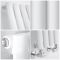 Milano Aruba Slim - White Space-Saving Vertical Designer Radiator 1780mm x 236mm (Single Panel)