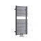 Milano Via - Anthracite Bar on Bar Central Connection Heated Towel Rail 835mm x 400mm
