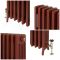 Milano Isabel - 4 Column Cast Iron Radiator - 760mm Tall - Farrow & Ball Eating Room Red - Multiple Sizes Available