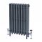 Milano Mercury - 4 Column Cast Iron Radiator - 760mm Tall - Antique Silver - Multiple Sizes Available