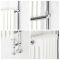 Milano Elizabeth - White Traditional Heated Towel Rail - 965mm x 673mm (With Overhanging Rail)