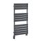 Milano Lustro Dual Fuel - Designer Anthracite Flat Panel Heated Towel Rail - Various Sizes and Cable Cover Option