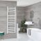Milano Ive - White Dual Fuel Curved Heated Towel Rail 1600mm x 500mm
