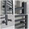 Milano Artle Dual Fuel - Curved Anthracite Heated Towel Rail - Choice of Size