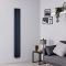 Milano Aruba Flow - Anthracite Vertical Double Panel Middle Connection Designer Radiator 1600mm x 236mm