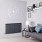 Milano Alpha Electric - Anthracite Horizontal Designer Radiator - 635mm x 1190mm (Single Panel) - with Bluetooth Thermostatic Heating Element