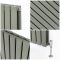 Milano Alpha - Sage Leaf Green Vertical Designer Radiator (Double Panel) - 1780mm Tall - Choice Of Width