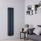 Milano Aruba Flow - Anthracite Vertical Middle Connection Designer Radiator (Double Panel) - Choice of Size
