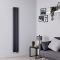 Milano Aruba Slim Electric - Anthracite Vertical Designer Radiator - Choice of Size and Thermostat - Plug-In and Hardwired Options