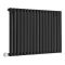 Milano Aruba Electric - Black Horizontal Designer Radiator - 635mm Tall - Choice of Size and Thermostat - Plug-In and Hardwired Options