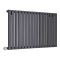 Milano Alpha Electric - Black Horizontal Designer Radiator - 635mm Tall (Single Panel) - Choice of Size and Heating Element - Plug-In and Hardwired Options
