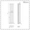 Milano Alpha - Chrome Vertical Slim Panel Designer Radiator 1600mm x 300mm (Single Panel)