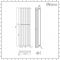 Milano Alpha - Chrome Vertical Slim Panel Designer Radiator 1600mm x 450mm (Single Panel)