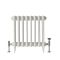 Milano Alice - Low-Level Classic Cast-Iron Column Radiator - 460mm Tall - Antique White - Multiple Sizes Available