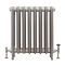 Milano Tamara - Oval Column Cast Iron Radiator - 760mm Tall - Silver - Multiple Sizes Available