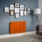 Milano Aruba Electric - Sunset Orange Horizontal Designer Radiator - 635mm Tall - Choice of Size, Thermostat and Cable Cover