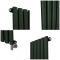 Milano Aruba Electric - Evergreen Vertical Designer Radiator - Choice of Size, Thermostat and Cable Cover