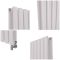 Milano Aruba Electric - Rose Petal Pink Vertical Designer Radiator - Choice of Size, Thermostat and Cable Cover