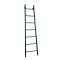 Milano Indus - Floor-Standing Black Ladder Heated Towel Rail 1800mm x 500mm