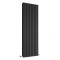 Milano Aruba - Black Vertical Designer Radiator 1600mm x 590mm (Double Panel)