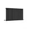 Milano Aruba - Black Horizontal Designer Radiator 635mm x 1000mm (Single Panel)