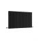 Milano Aruba - Black Horizontal Designer Radiator 635mm x 1000mm (Double Panel)