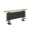 Milano Windsor Bench - Horizontal Anthracite Traditional Cast Iron Style Column Radiator with Seat - 480mm x 1000mm