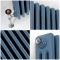Milano Windsor - Deep Sea Blue Horizontal Traditional Column Radiator - Triple Column - Choice Of Height & Width