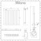 Milano Alpha Electric - White Horizontal Single Slim Panel Designer Radiator 635mm x 630mm