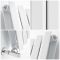 Milano Viti - White Vertical Diamond Panel Designer Radiator - Choice of Size
