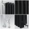 Milano Elizabeth - Matt Black Traditional Heated Towel Rail - 960mm x 675mm (With Overhanging Rail)