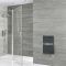 Milano Lustro Electric - Designer Anthracite Flat Panel Heated Towel Rail - 600mm x 400mm