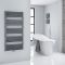 Milano Bow - Anthracite D Bar Central Connection Heated Towel Rail 1269mm x 600mm