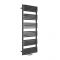 Milano Bow - Black D Bar Central Connection Heated Towel Rail 1533mm x 600mm