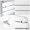 Milano Lustro - Designer Chrome Flat Panel Heated Towel Rail - Various Sizes