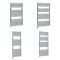 Milano Lustro Electric - Designer Chrome Flat Panel Heated Towel Rail - Various Sizes and Choice of Heating Element and Cable Cover