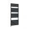 Milano Lustro Electric - Designer Black Flat Panel Heated Towel Rail - 1500mm x 600mm