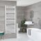 Milano Neva Electric - White Central Connection Heated Towel Rail - Choice of Size and Element